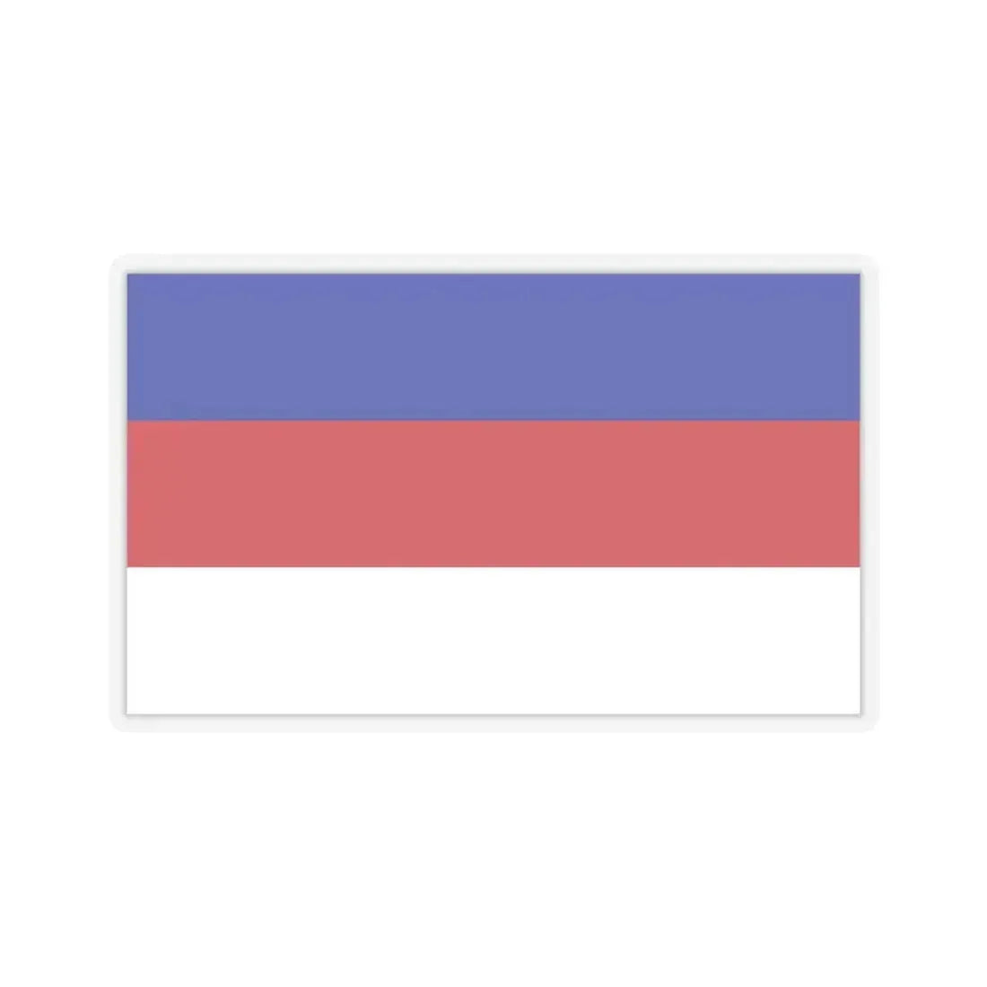 Flag of Sorbs Germany - STICKER Vinyl Kiss-Cut Decal 4 Inch Transparent - The Sticker Space