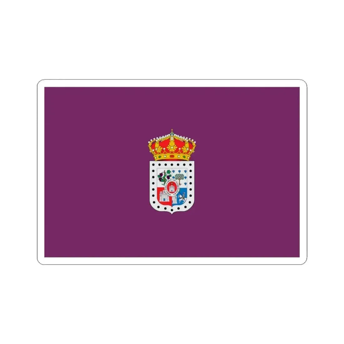 Flag of Soria Spain - STICKER Vinyl Kiss-Cut Decal 3 Inch White - The Sticker Space