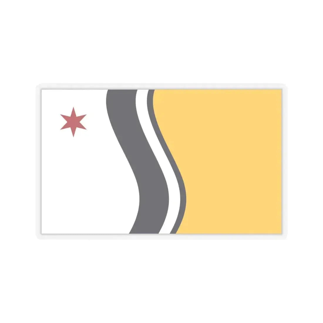 Flag of South Bend, Indiana - STICKER Vinyl Kiss-Cut Decal 4 Inch Transparent - The Sticker Space