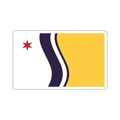 Flag of South Bend, Indiana - STICKER Vinyl Kiss-Cut Decal 6 Inch White - The Sticker Space