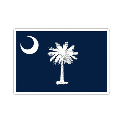 Flag of South Carolina (United States) STICKER Vinyl Kiss-Cut Decal 4 Inch White - The Sticker Space
