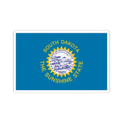 Flag of South Dakota 1963-1992 (United States) STICKER Vinyl Kiss-Cut Decal 2 Inch White - The Sticker Space