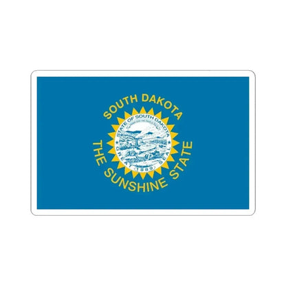 Flag of South Dakota 1963 - 1992 (United States) STICKER Vinyl Kiss-Cut Decal 3 Inch White - The Sticker Space