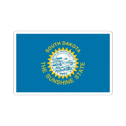 Flag of South Dakota 1963 - 1992 (United States) STICKER Vinyl Kiss-Cut Decal 4 Inch White - The Sticker Space