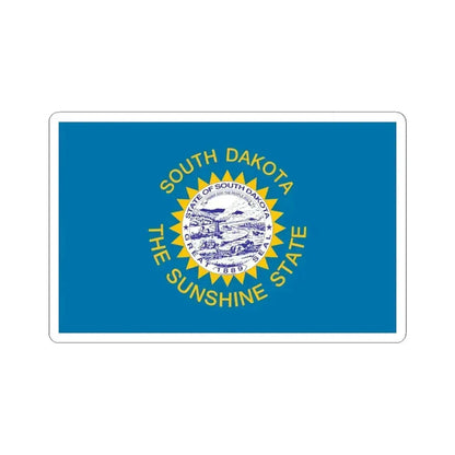 Flag of South Dakota 1963-1992 (United States) STICKER Vinyl Kiss-Cut Decal 6 Inch White - The Sticker Space