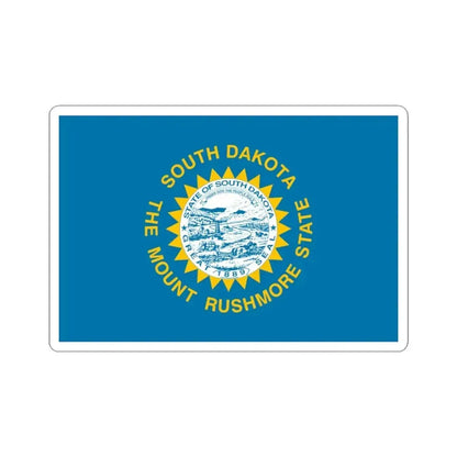 Flag of South Dakota 3-2 (United States) STICKER Vinyl Kiss-Cut Decal 3 Inch White - The Sticker Space