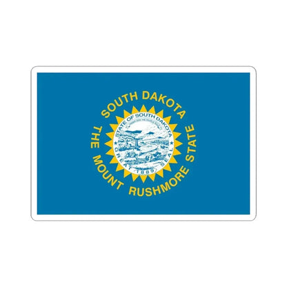 Flag of South Dakota 3-2 (United States) STICKER Vinyl Kiss-Cut Decal 4 Inch White - The Sticker Space