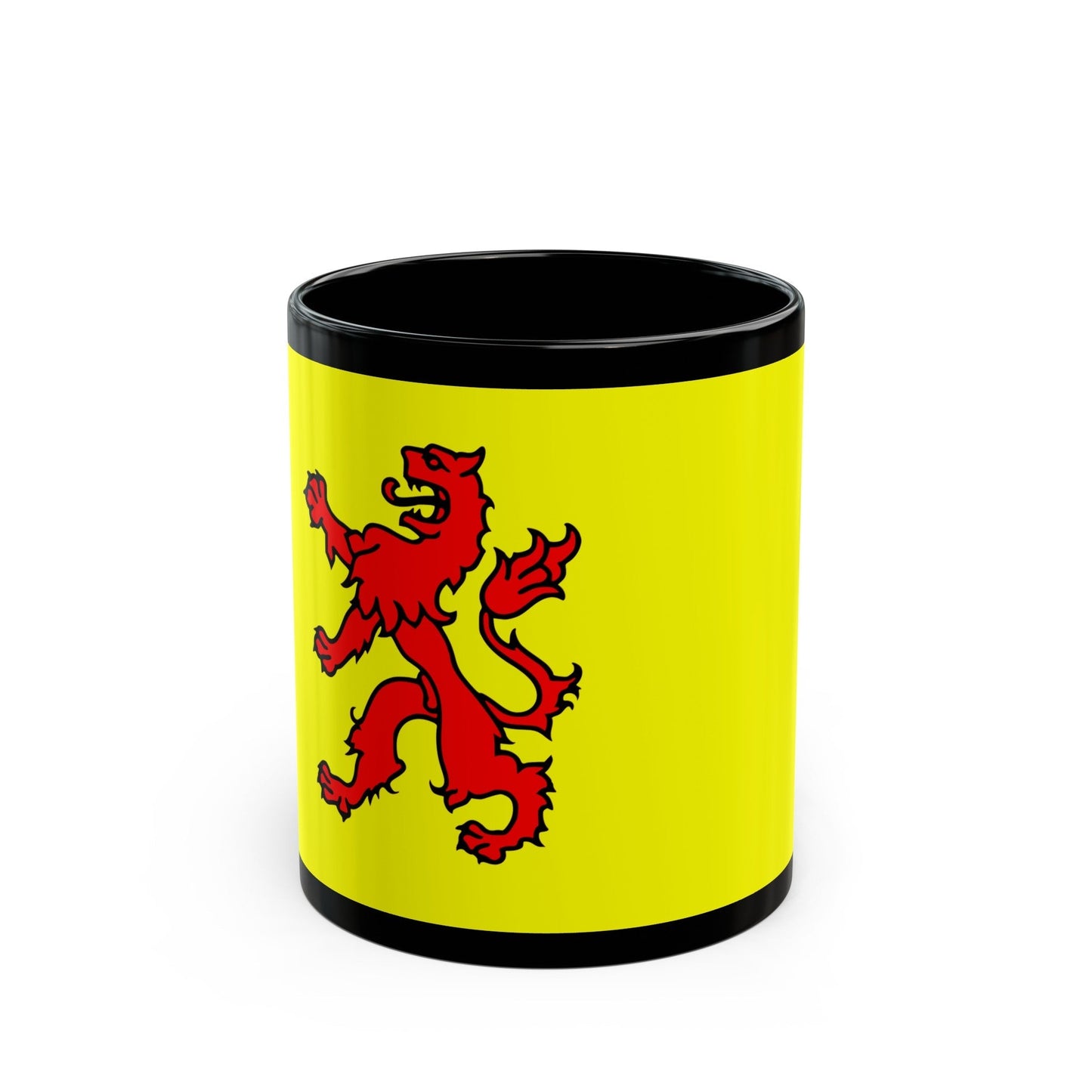 Flag of South Holland Netherlands - Black Coffee Mug-11oz-The Sticker Space