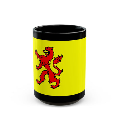 Flag of South Holland Netherlands - Black Coffee Mug-15oz-The Sticker Space