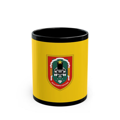 Flag of South Kalimantan Indonesia - Black Coffee Mug-11oz-The Sticker Space