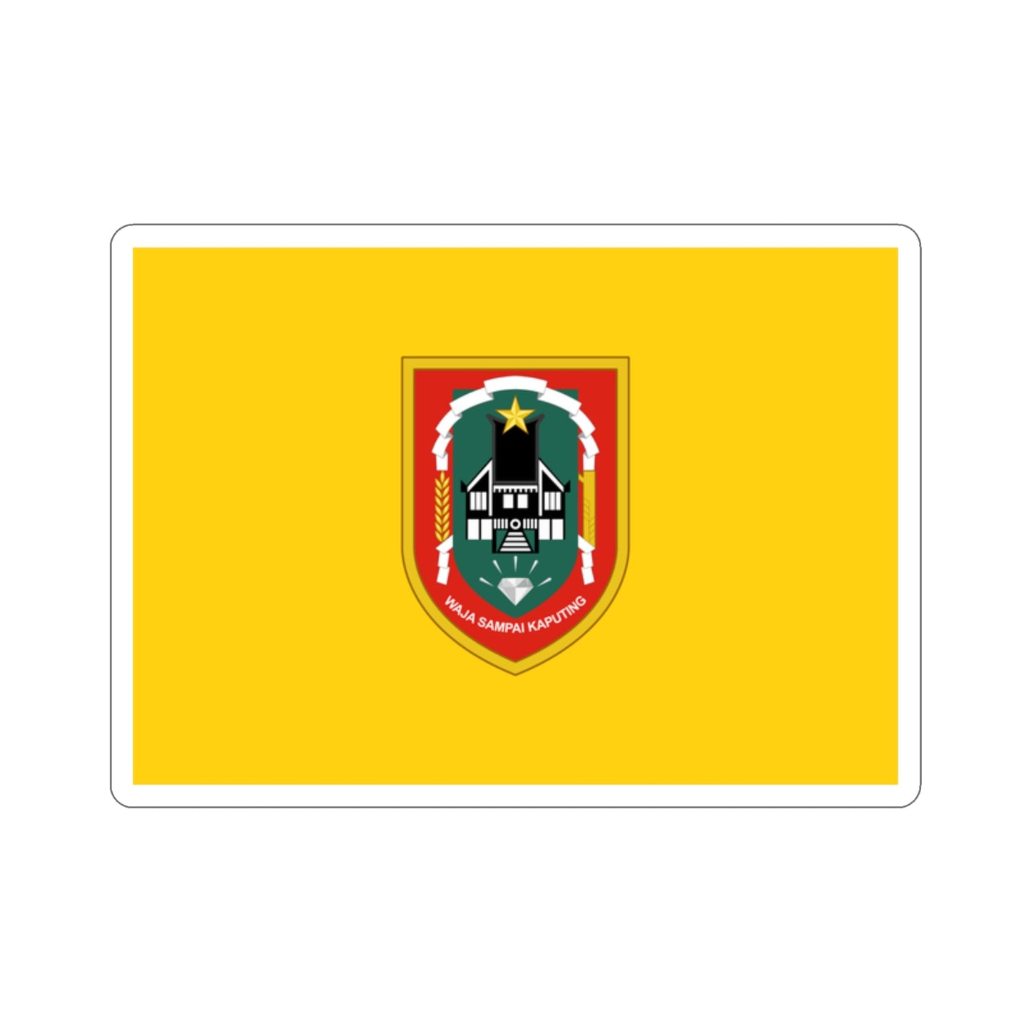 Flag of South Kalimantan Indonesia STICKER Vinyl Die-Cut Decal-2 Inch-The Sticker Space