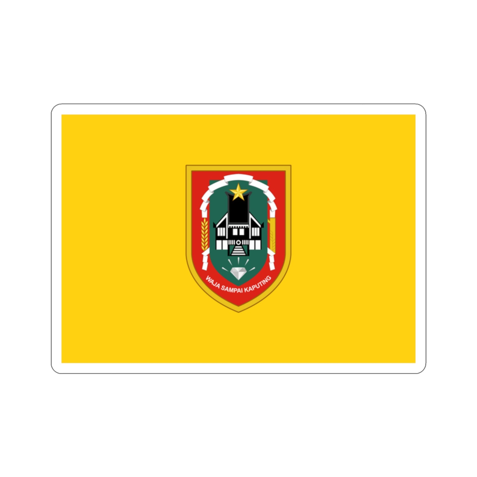 Flag of South Kalimantan Indonesia STICKER Vinyl Die-Cut Decal-2 Inch-The Sticker Space