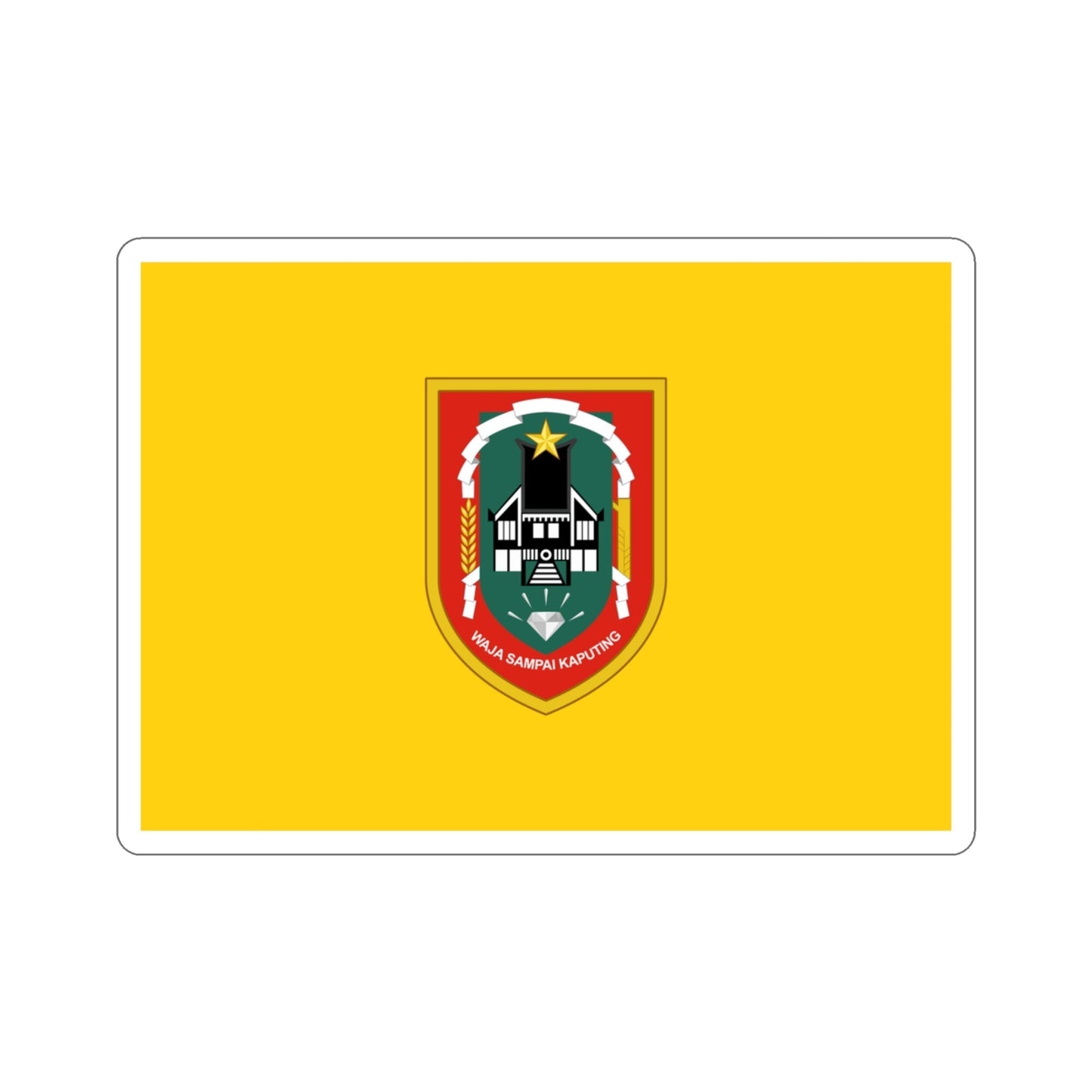 Flag of South Kalimantan Indonesia STICKER Vinyl Die-Cut Decal-3 Inch-The Sticker Space