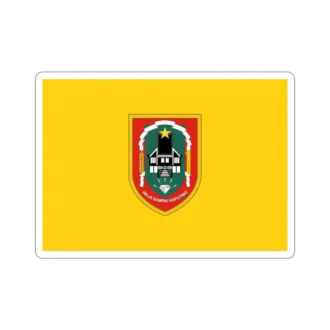 Flag of South Kalimantan Indonesia STICKER Vinyl Die-Cut Decal 3 Inch - The Sticker Space