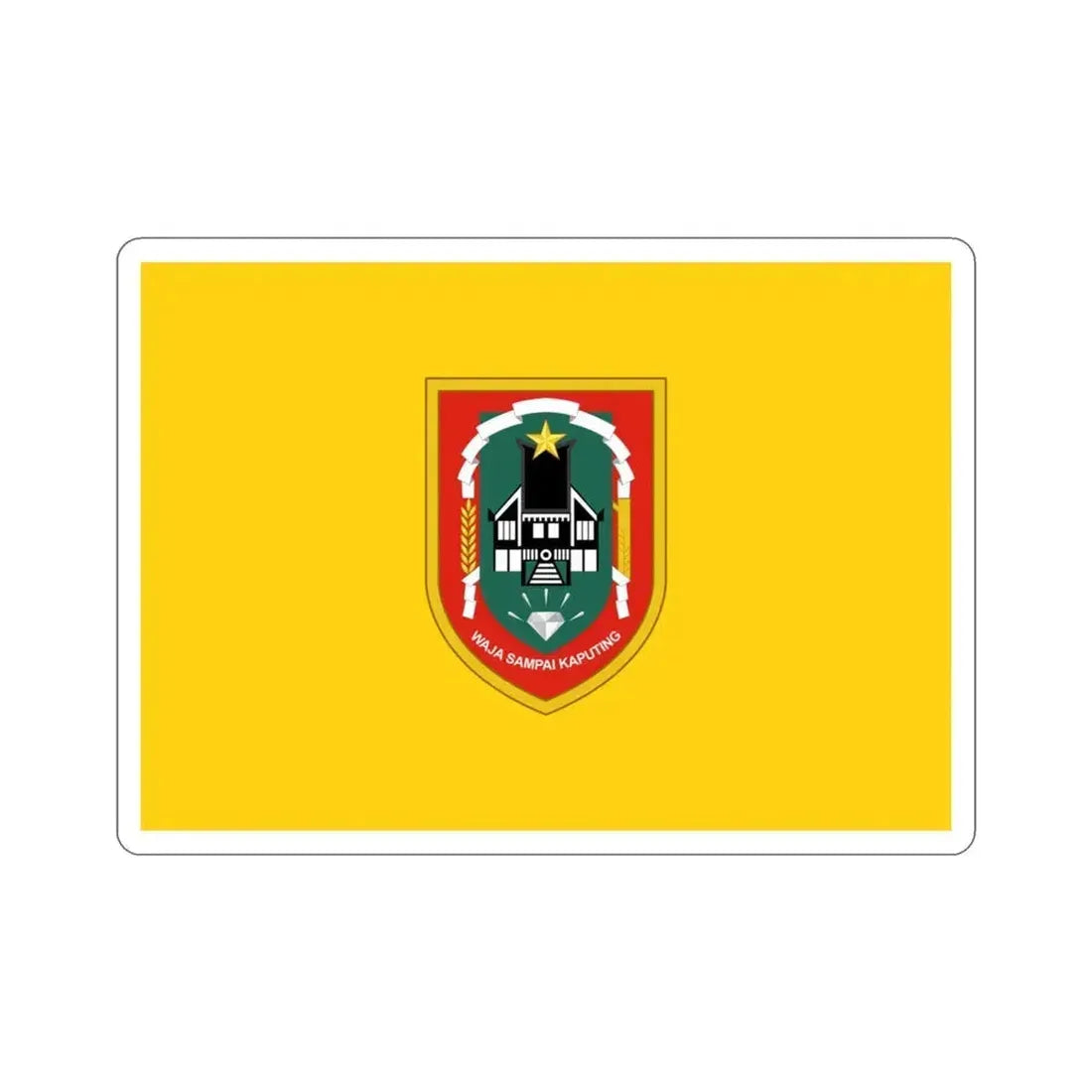 Flag of South Kalimantan Indonesia STICKER Vinyl Die-Cut Decal 3 Inch - The Sticker Space