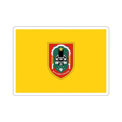 Flag of South Kalimantan Indonesia STICKER Vinyl Die-Cut Decal 3 Inch - The Sticker Space