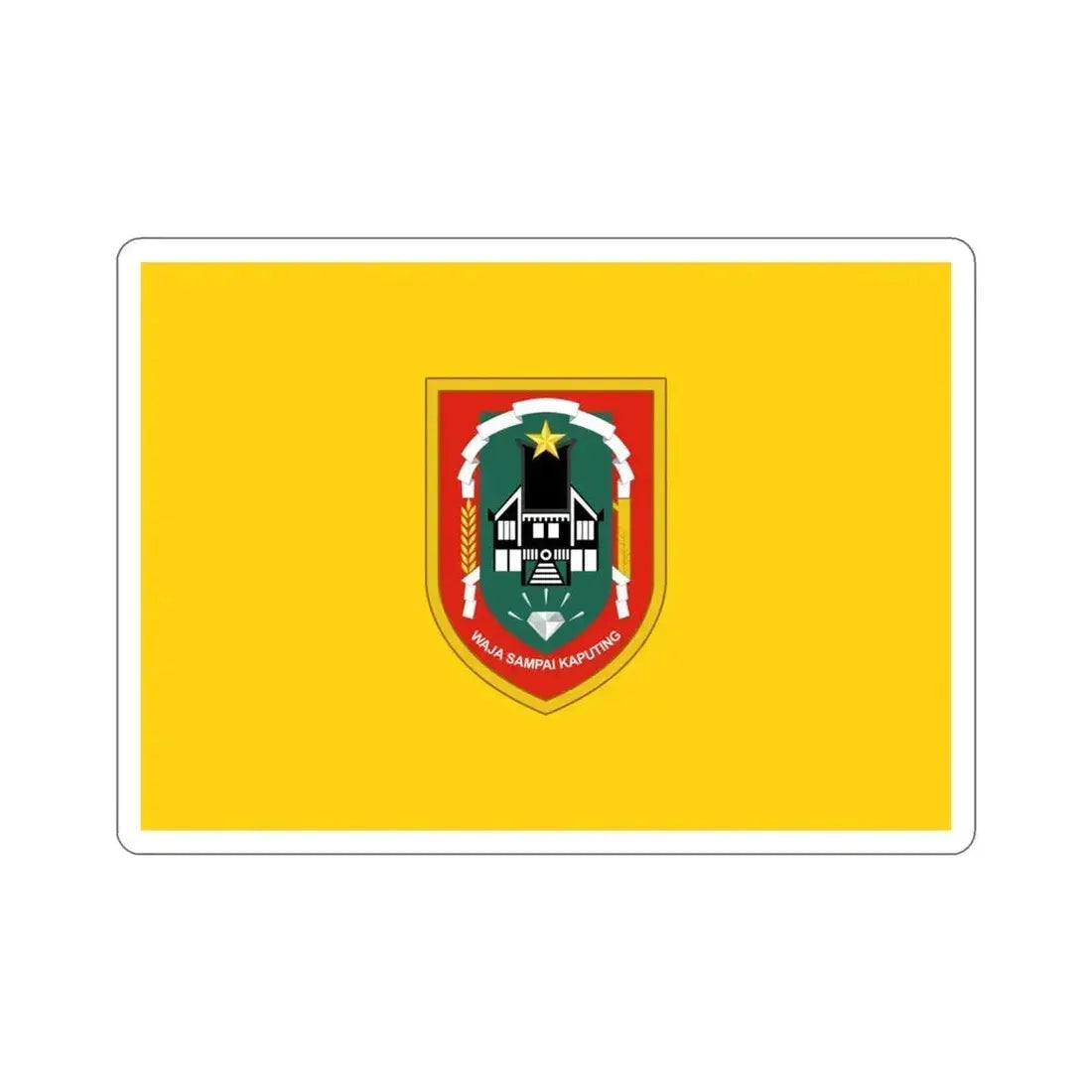 Flag of South Kalimantan Indonesia STICKER Vinyl Die-Cut Decal 4 Inch - The Sticker Space