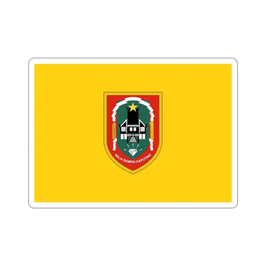 Flag of South Kalimantan Indonesia STICKER Vinyl Die-Cut Decal 4 Inch - The Sticker Space
