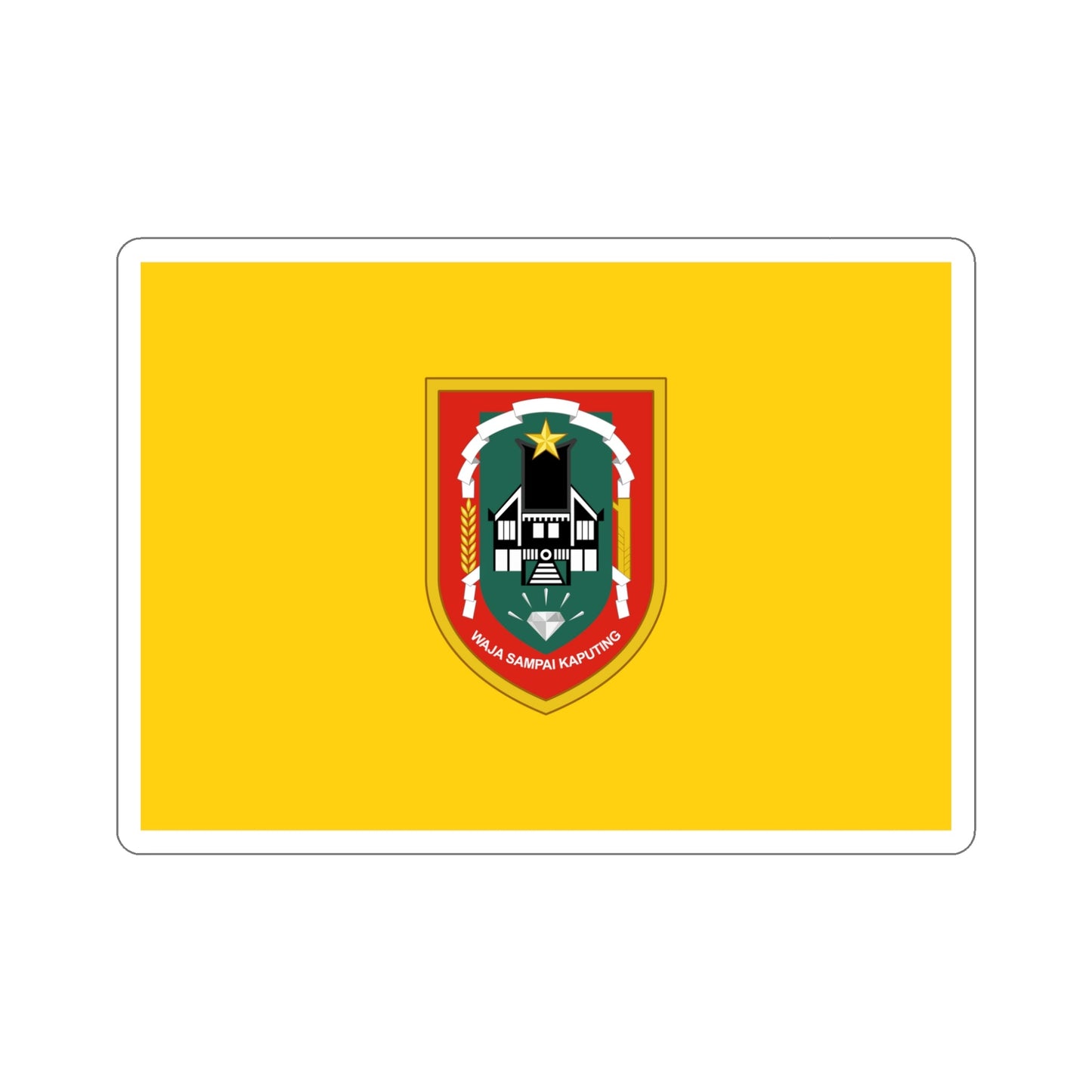 Flag of South Kalimantan Indonesia STICKER Vinyl Die-Cut Decal-5 Inch-The Sticker Space