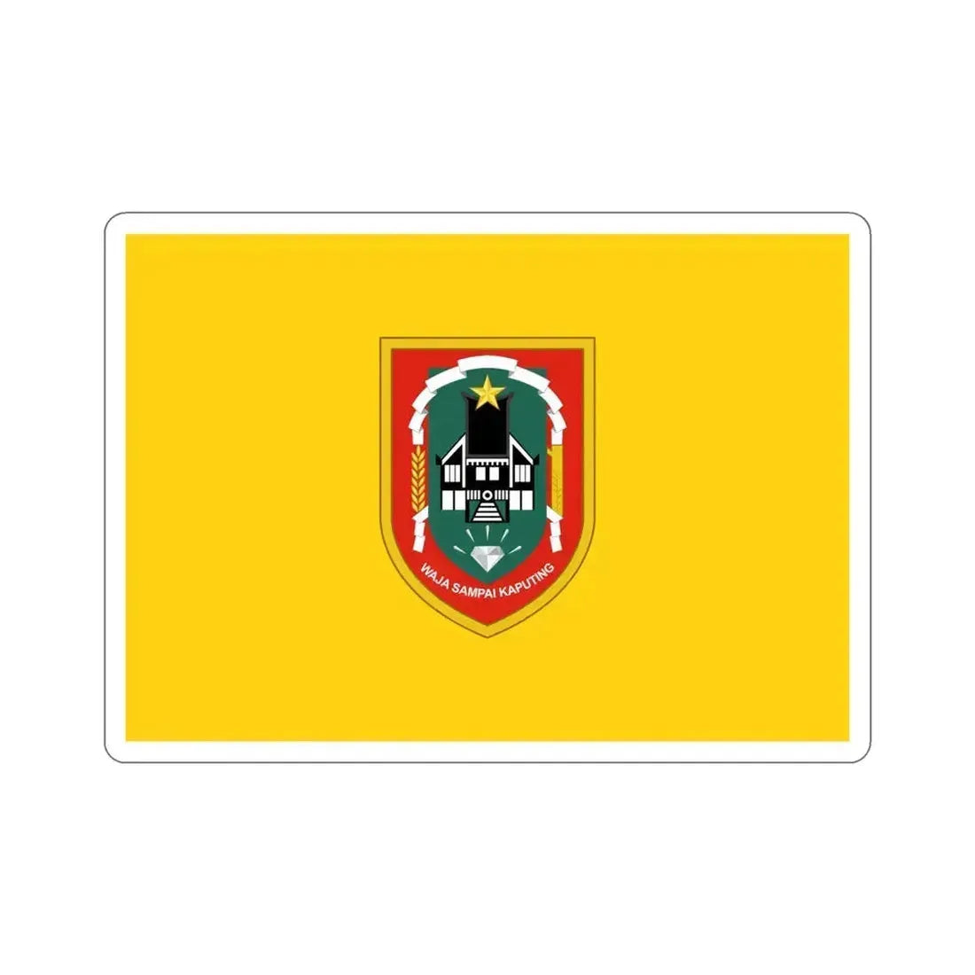Flag of South Kalimantan Indonesia STICKER Vinyl Die-Cut Decal 5 Inch - The Sticker Space