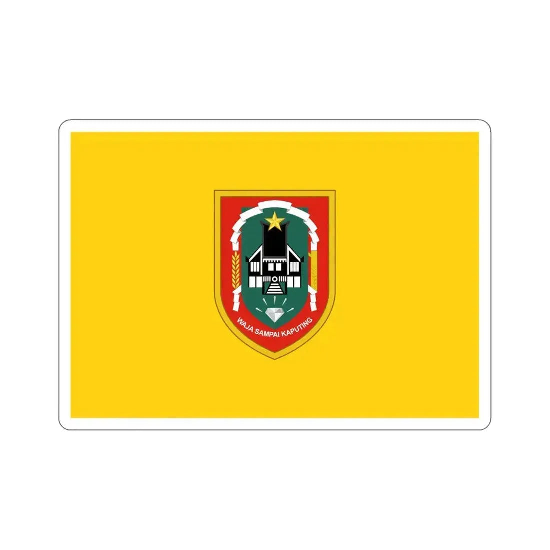 Flag of South Kalimantan Indonesia STICKER Vinyl Die-Cut Decal 5 Inch - The Sticker Space