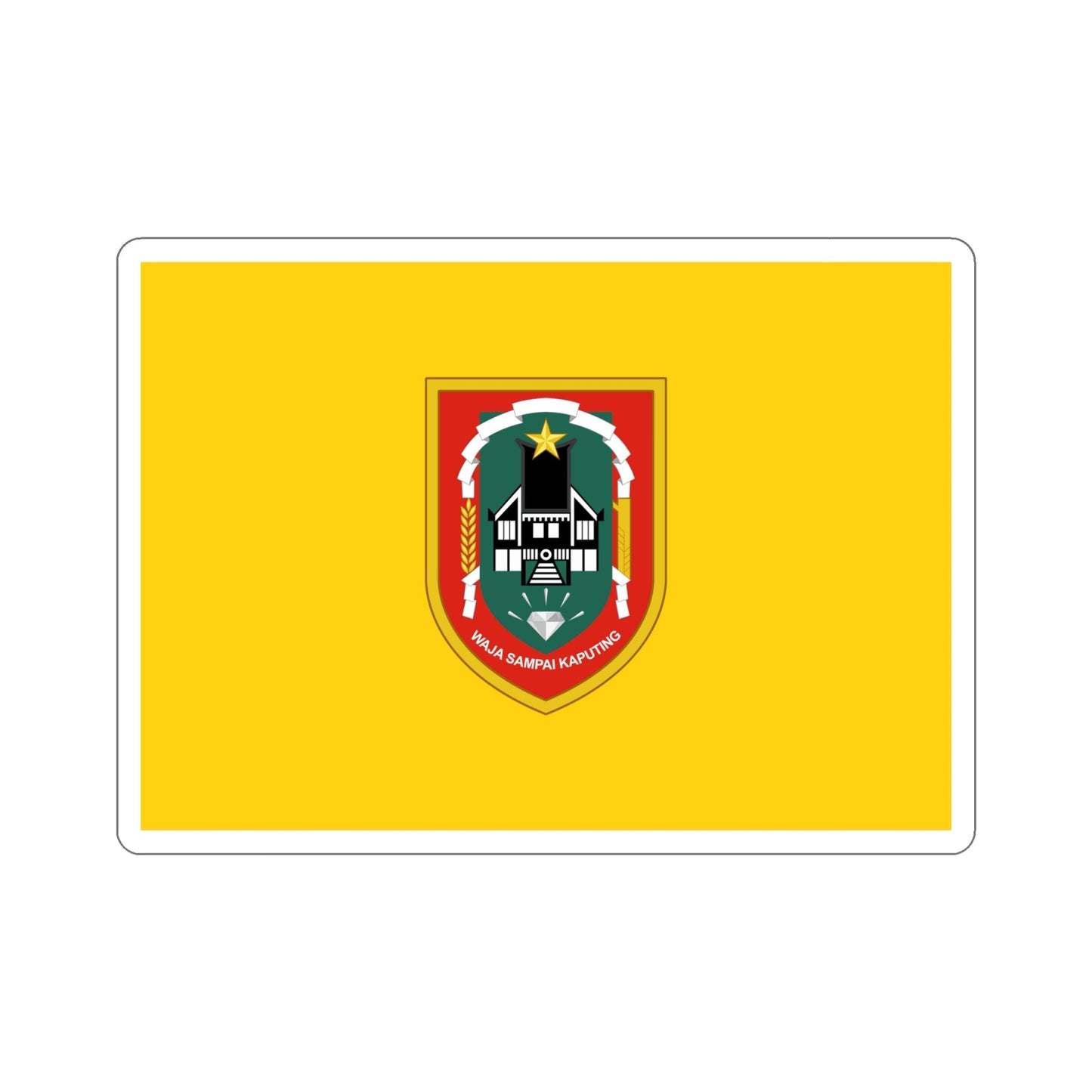 Flag of South Kalimantan Indonesia STICKER Vinyl Die-Cut Decal-6 Inch-The Sticker Space