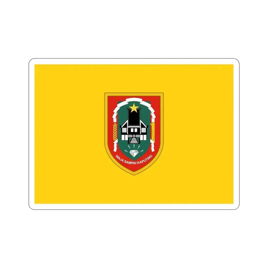 Flag of South Kalimantan Indonesia STICKER Vinyl Die-Cut Decal 6 Inch - The Sticker Space