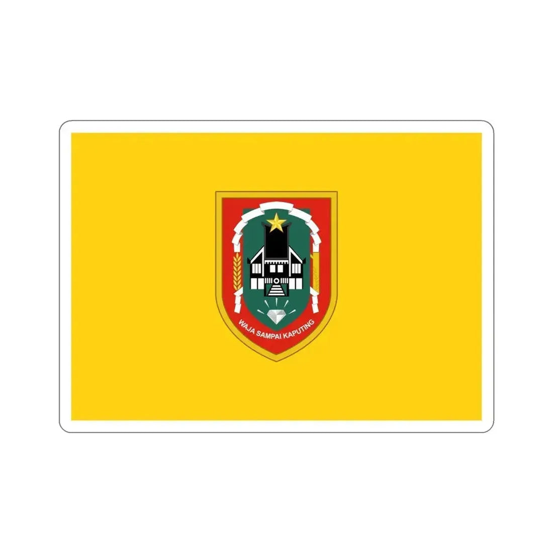 Flag of South Kalimantan Indonesia STICKER Vinyl Die-Cut Decal 6 Inch - The Sticker Space