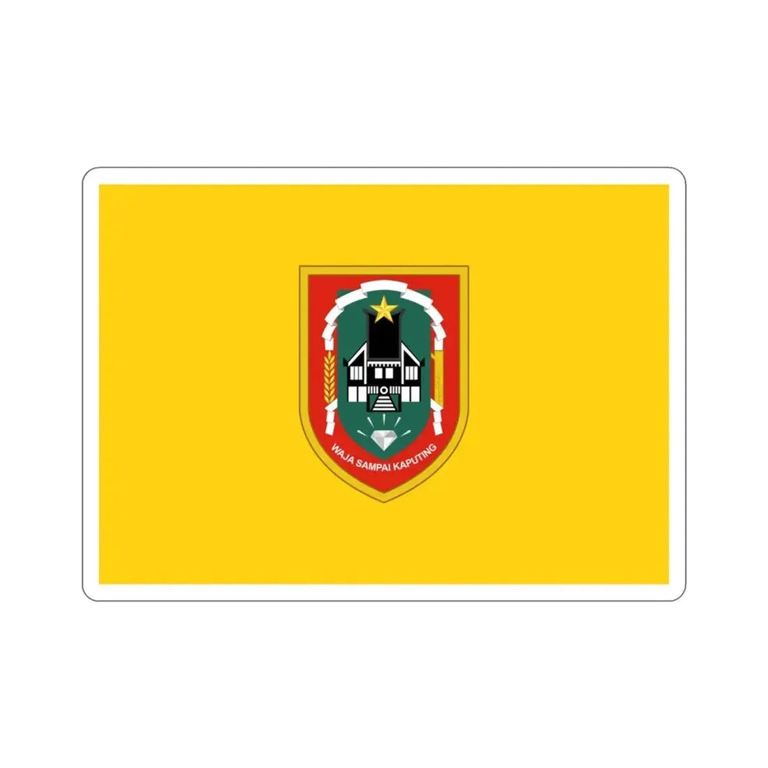 Flag of South Kalimantan Indonesia STICKER Vinyl Die-Cut Decal - The Sticker Space