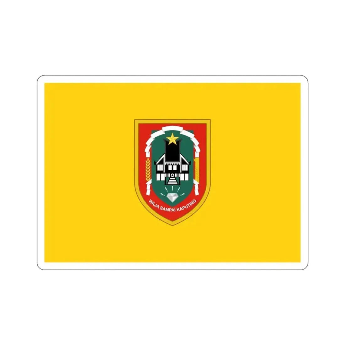 Flag of South Kalimantan Indonesia STICKER Vinyl Die-Cut Decal - The Sticker Space