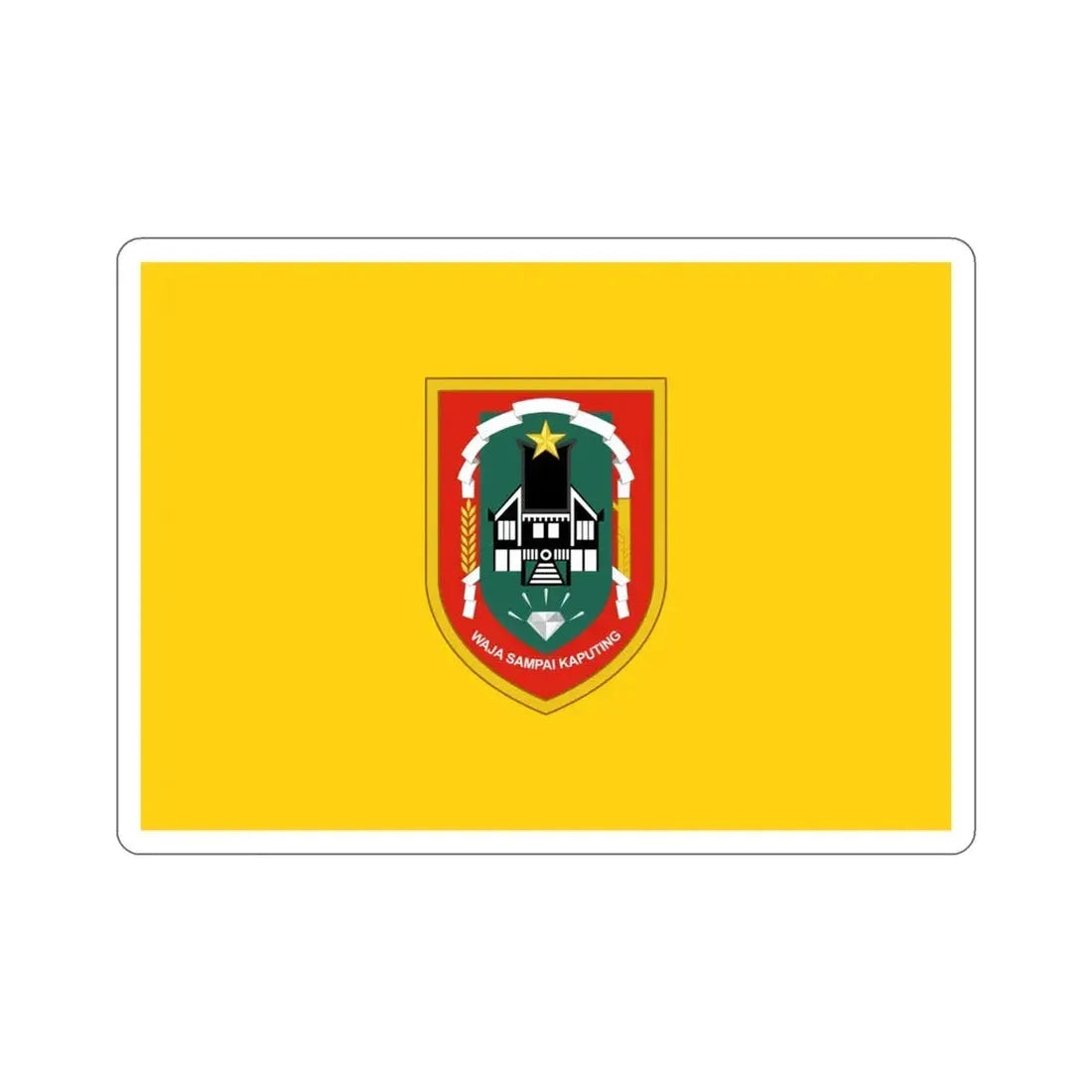 Flag of South Kalimantan Indonesia STICKER Vinyl Die-Cut Decal - The Sticker Space