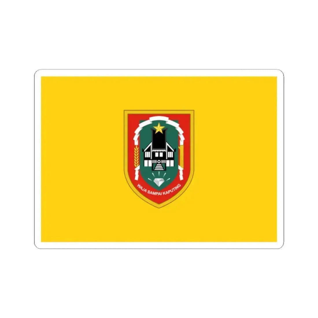 Flag of South Kalimantan Indonesia - STICKER Vinyl Kiss-Cut Decal 2 Inch White - The Sticker Space