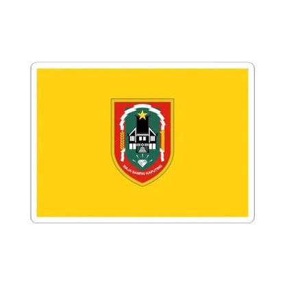 Flag of South Kalimantan Indonesia - STICKER Vinyl Kiss-Cut Decal 2 Inch White - The Sticker Space