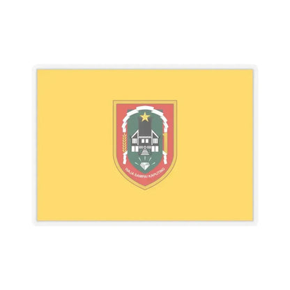 Flag of South Kalimantan Indonesia - STICKER Vinyl Kiss-Cut Decal 3 Inch Transparent - The Sticker Space