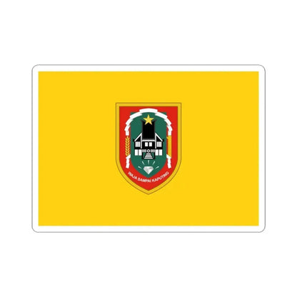 Flag of South Kalimantan Indonesia - STICKER Vinyl Kiss-Cut Decal 3 Inch White - The Sticker Space