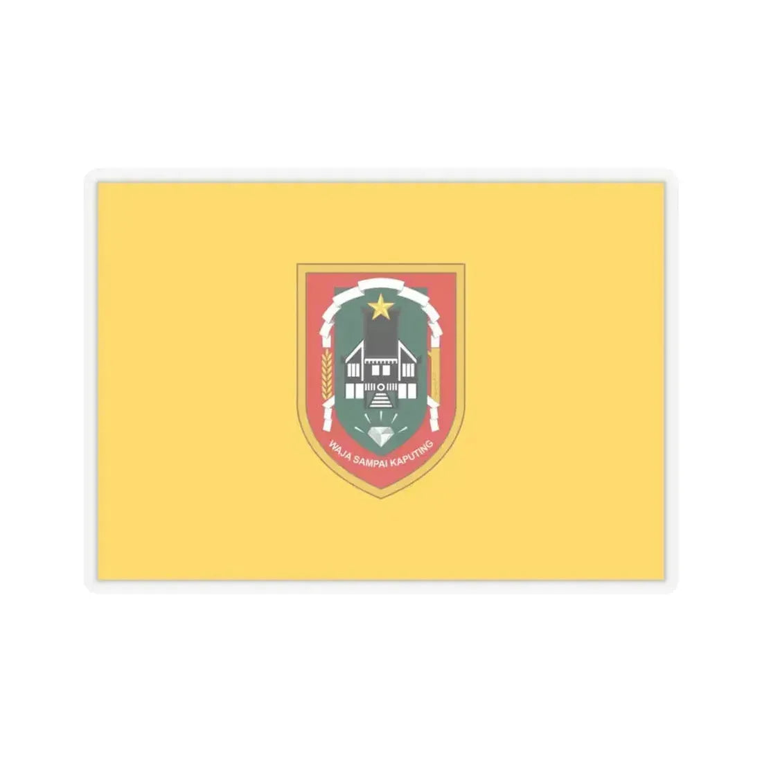 Flag of South Kalimantan Indonesia - STICKER Vinyl Kiss-Cut Decal 4 Inch Transparent - The Sticker Space