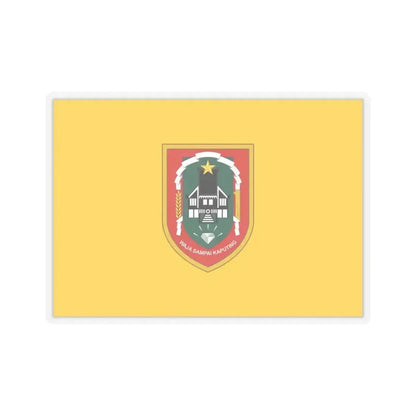 Flag of South Kalimantan Indonesia - STICKER Vinyl Kiss-Cut Decal 4 Inch Transparent - The Sticker Space