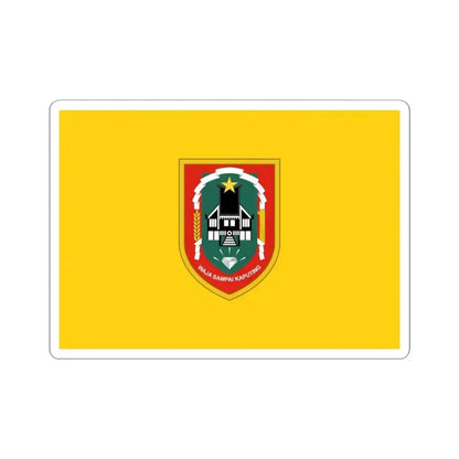 Flag of South Kalimantan Indonesia - STICKER Vinyl Kiss-Cut Decal 4 Inch White - The Sticker Space