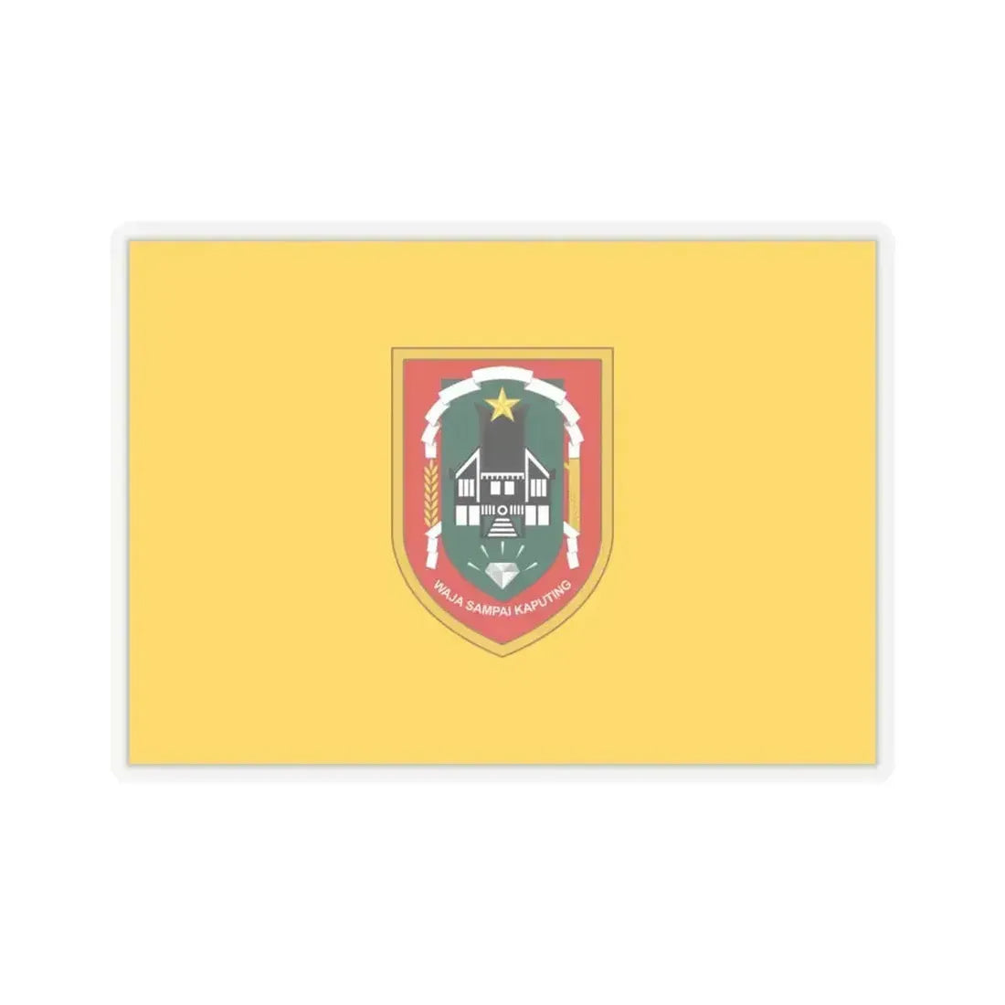 Flag of South Kalimantan Indonesia - STICKER Vinyl Kiss-Cut Decal 6 Inch Transparent - The Sticker Space