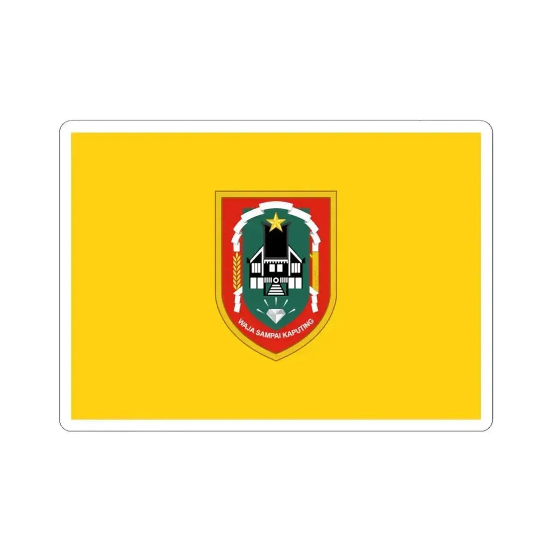 Flag of South Kalimantan Indonesia - STICKER Vinyl Kiss-Cut Decal 6 Inch White - The Sticker Space