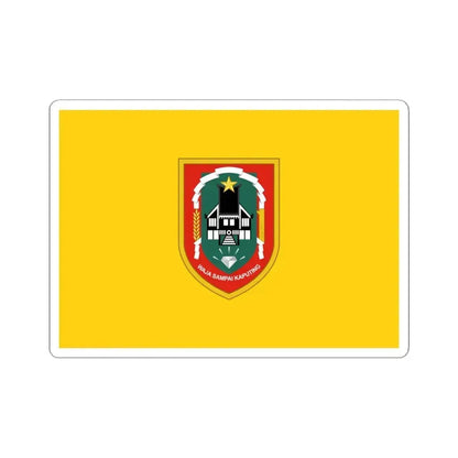 Flag of South Kalimantan Indonesia - STICKER Vinyl Kiss-Cut Decal 6 Inch White - The Sticker Space