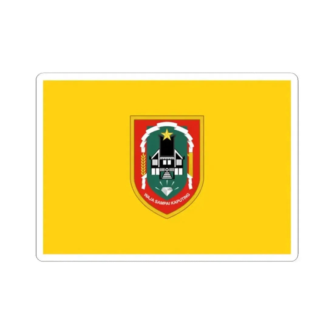 Flag of South Kalimantan Indonesia - STICKER Vinyl Kiss-Cut Decal - The Sticker Space