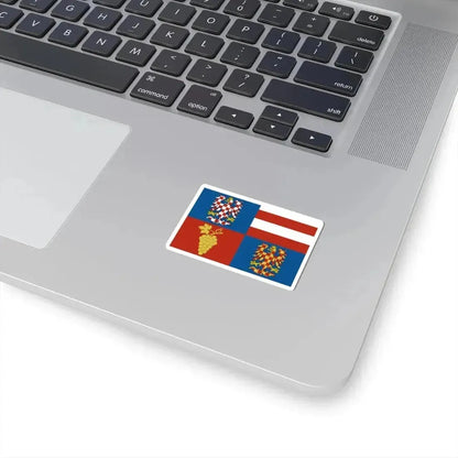 Flag of South Moravian Region (Czech Republic) STICKER Vinyl Kiss-Cut Decal - The Sticker Space
