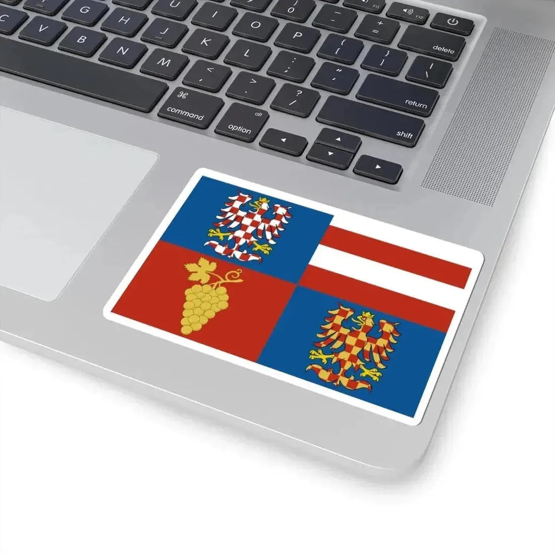 Flag of South Moravian Region (Czech Republic) STICKER Vinyl Kiss-Cut Decal - The Sticker Space