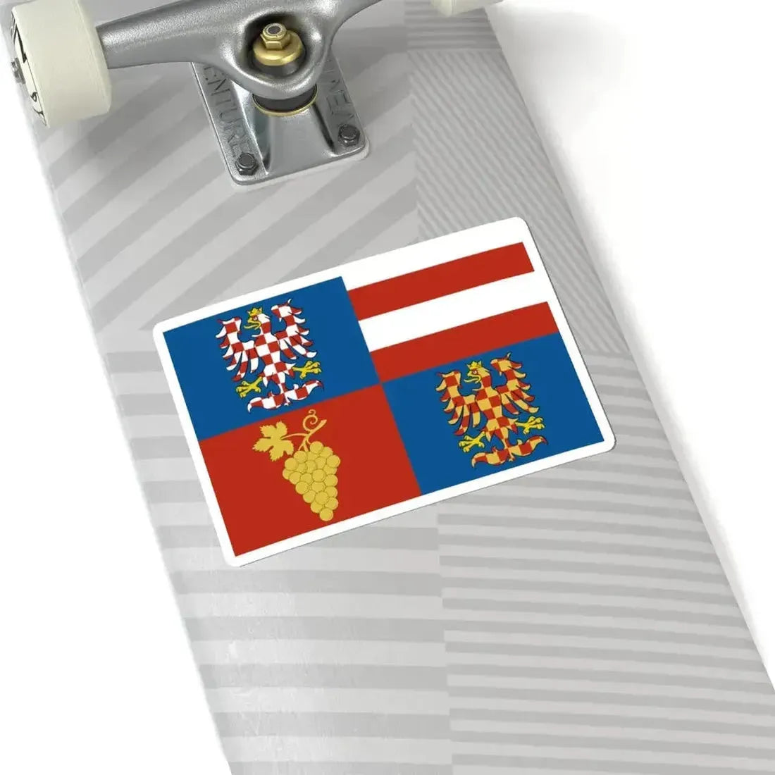 Flag of South Moravian Region (Czech Republic) STICKER Vinyl Kiss-Cut Decal - The Sticker Space