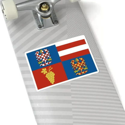 Flag of South Moravian Region (Czech Republic) STICKER Vinyl Kiss-Cut Decal - The Sticker Space