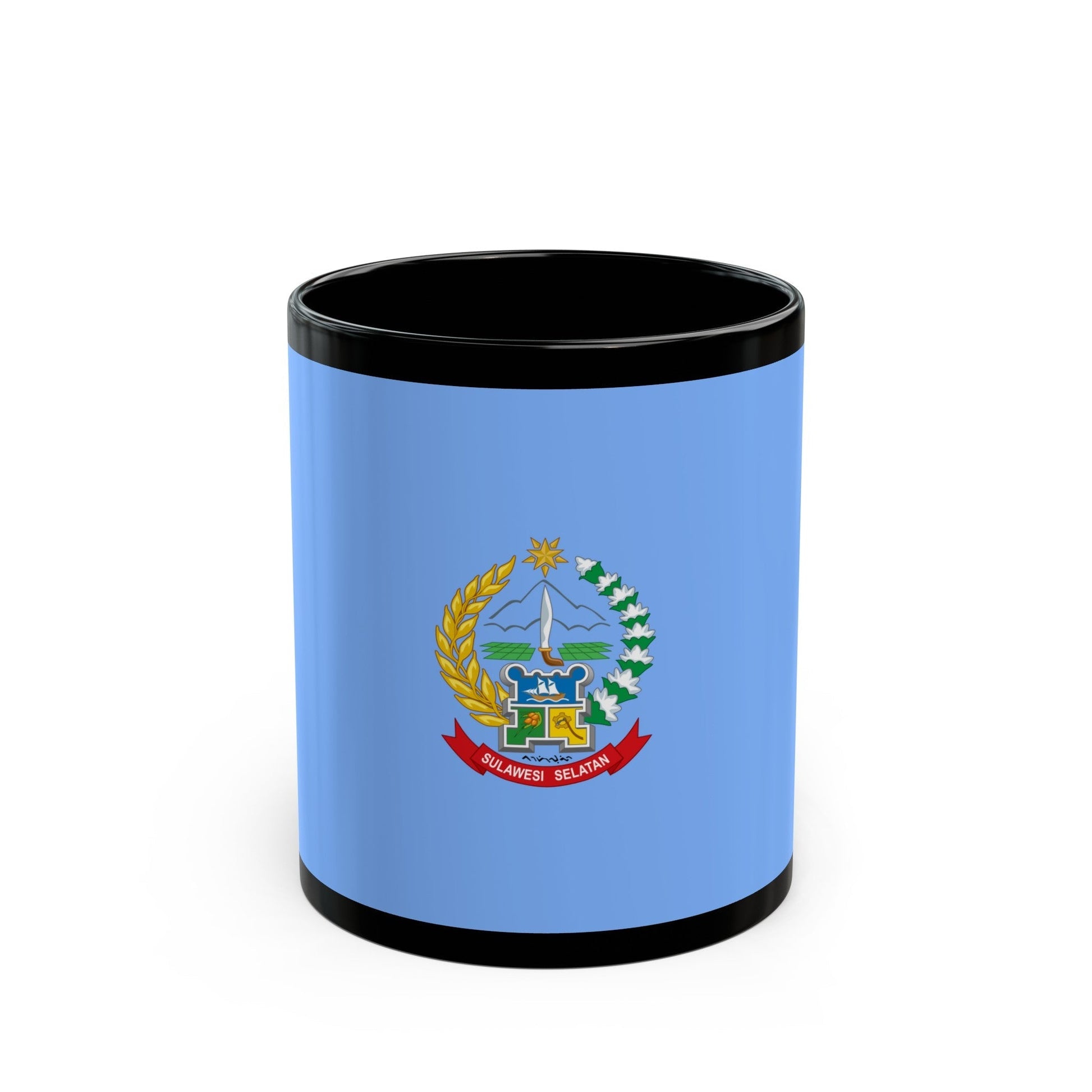 Flag of South Sulawesi Indonesia - Black Coffee Mug-11oz-The Sticker Space