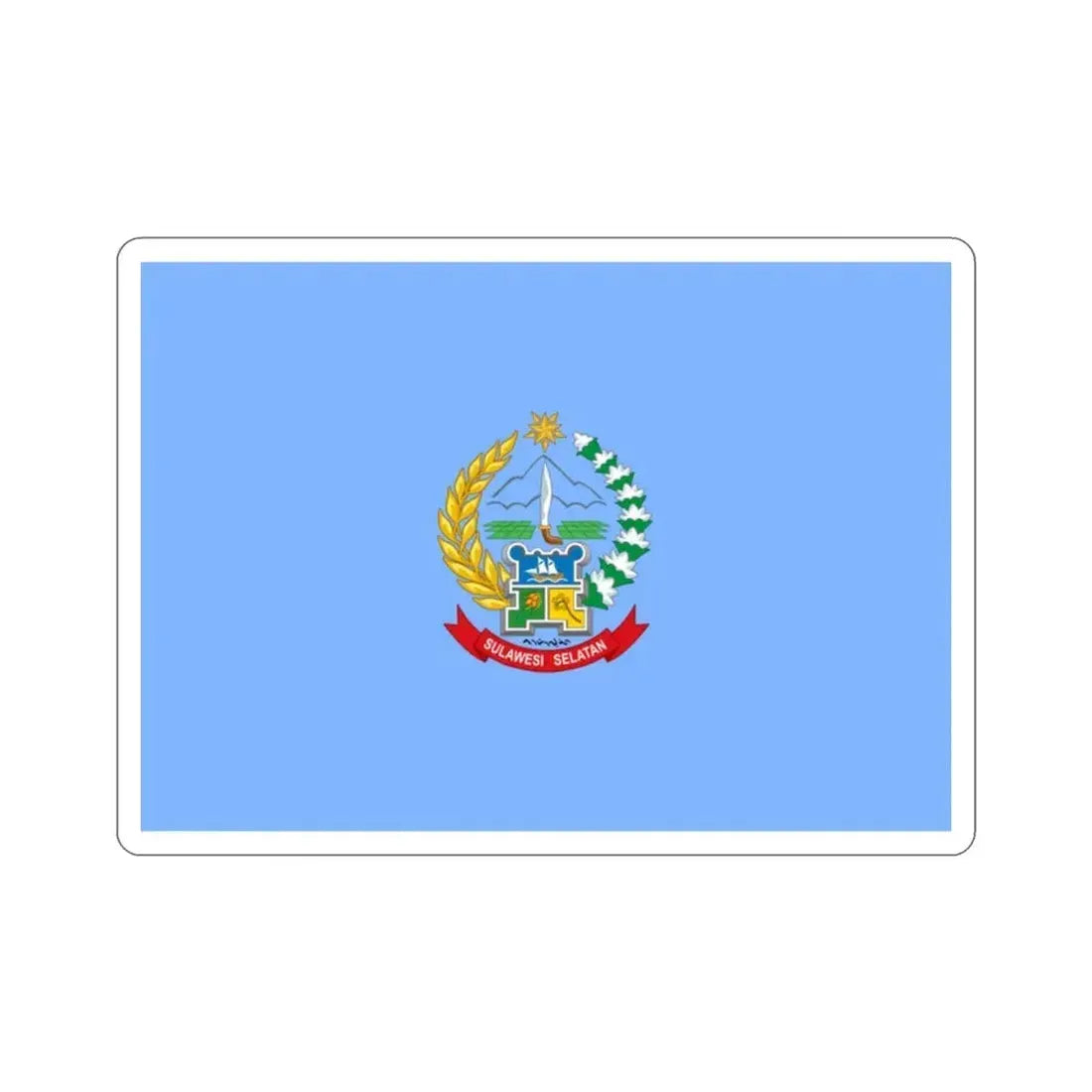 Flag of South Sulawesi Indonesia STICKER Vinyl Die-Cut Decal 2 Inch - The Sticker Space