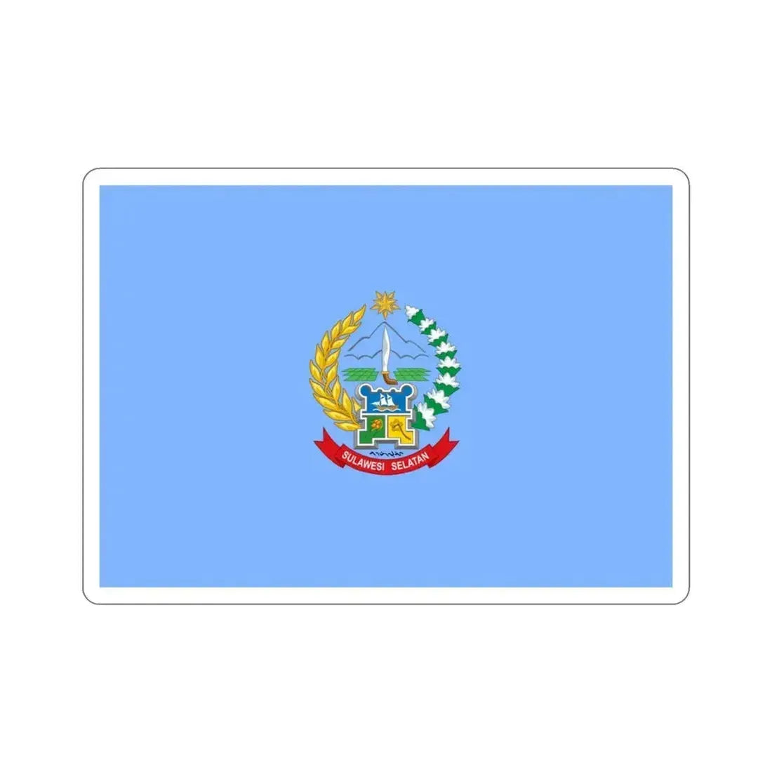 Flag of South Sulawesi Indonesia STICKER Vinyl Die-Cut Decal 3 Inch - The Sticker Space