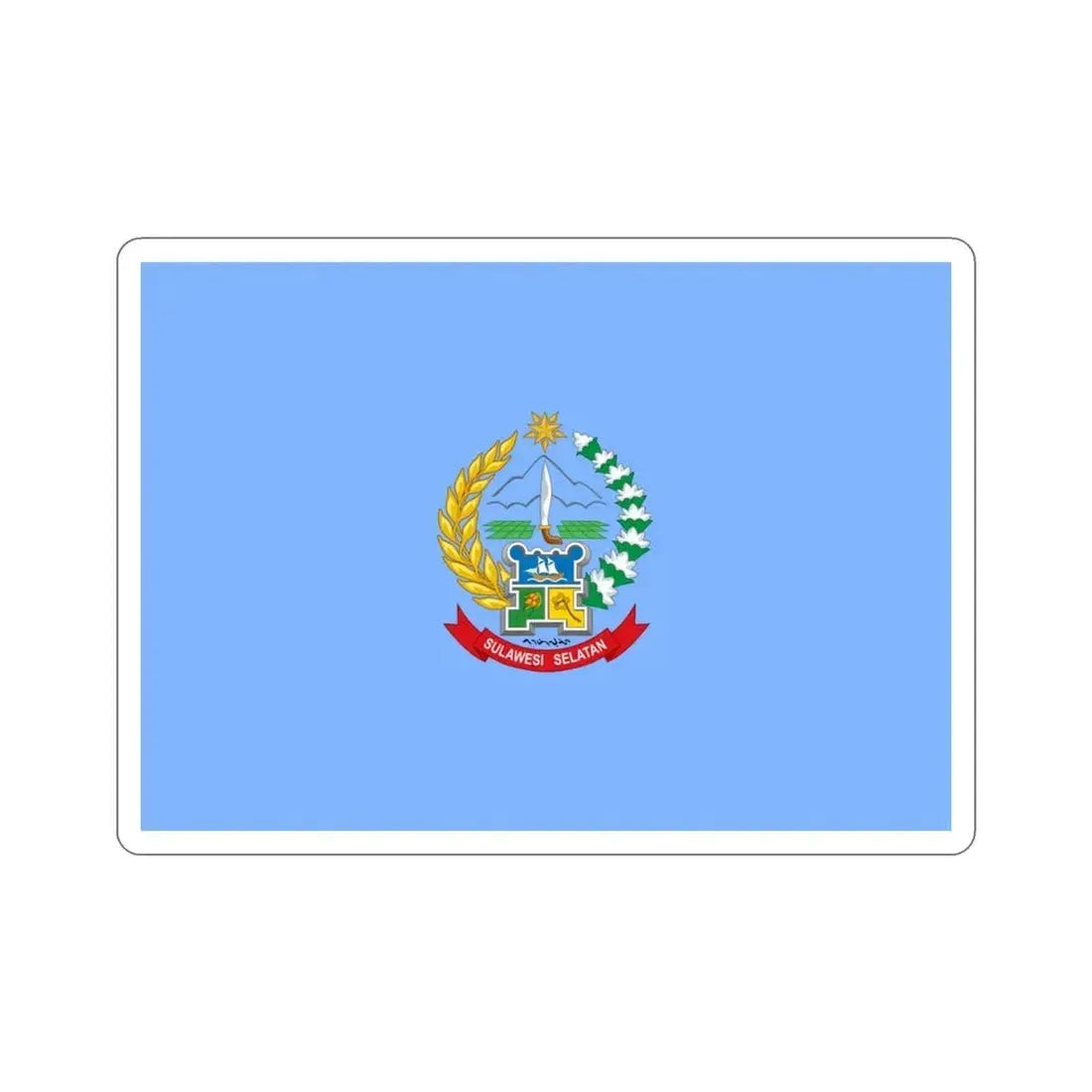Flag of South Sulawesi Indonesia STICKER Vinyl Die-Cut Decal 3 Inch - The Sticker Space
